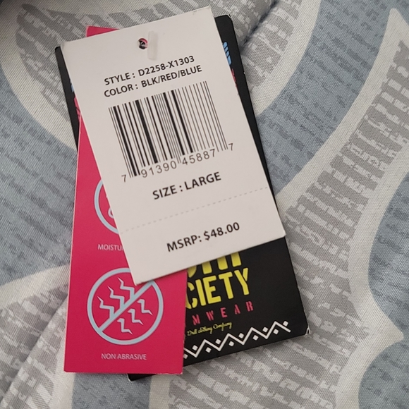 Surf Society Mens Baroque  Drawstring Lined Swim  Board SHORTS Size Large - Picture 7 of 8